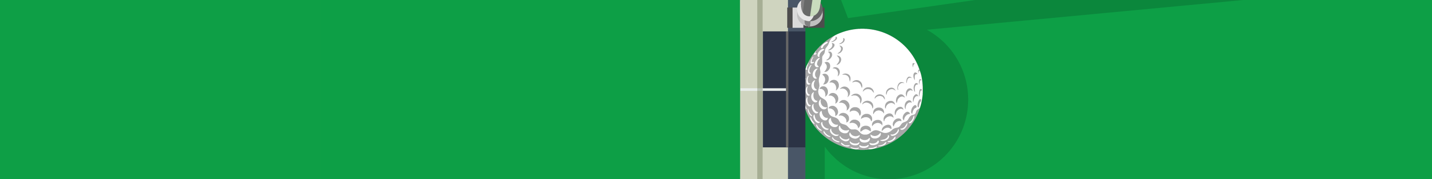 Golf betting with 10bet. Golf stick next to a golf ball forming a styalized 10bet logo.